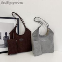 Túi xách nữ da lộn Túi đeo vai có khóa từ tính Túi đi lạc thông thường Túi du lịch