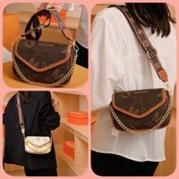 Túi xách nữ đeo chéo dây  bản to nắp nhọn xinh