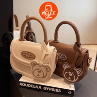 Túi Xách Nữ Đeo Chéo, Đeo Vai Thời Trang MELEE ML011 tặng dây đeo chéo, phụ kiện mặt gấu cute