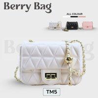 Túi xách nữ đeo chéo đeo vai BERRY da mềm mại khóa xoay phong cách Hàn Quốc TM5