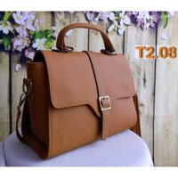 Túi xách nữ đeo chéo màu vàng da bò thời trang trẻ trung T2.08 Eva Bag