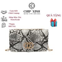Túi xách nữ đeo chéo mini họa tiết da trăn phong cách Retro- DC08 túi đeo vai - TX Chip Xinh