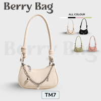 Túi xách nữ đeo chéo và đeo vai BERRY dáng bầu, quai tròn phong cách thanh lịch, Hàn Quốc TM7