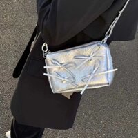 Túi xách nữ đeo chéo vai, Túi xách nữ cầm tay Túi bạc thắt nơ size 19cm thời trang cao cấp hàn quốc mã t485