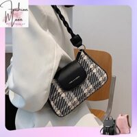 Túi xách nữ đeo vai quai tết phong cách basic Hàn quốc, Túi đeo vai kẹp nách siêu đẹp vân da rắn mẫu mới 2022 T033