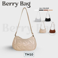 Túi xách nữ đeo vai và đeo chéo BERRY màu trơn phong cách Hàn Quốc TM10