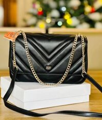 Túi Xách Nữ DKNY Black Gold Veronica Shoulder Bag
