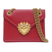 Túi Xách Nữ Dolce and Gabbana Devotion Leather Red 2Way Chain Shoulder Bag Women’s