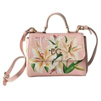 Túi Xách Nữ Dolce and Gabbana Miss Sicily Von Lily Print Màu Hồng Phối Họa Tiết