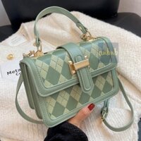 túi xách nữ 💖FREESHIP💖 túi xách nữ kẻ sọc caro cao cấp đeo chéo nữ basic túi nữ vuông đeo vai thương hiệu ANBNB ANB77