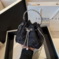 túi xách nữ 💖FREESHIP💖 túi xách nữ đen họa tiết xen kẽ chéo mini phối chuỗi ngọc siêu xinh ANB7788B