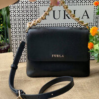 Túi Xách Nữ Furla Gaya Small Top Handle Shoulder Bag Black Leather