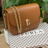 Túi Xách Nữ Furla Mini Crossbody Chain Brown Leather