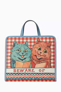 Túi Xách Nữ Gucci Cat Print Top Handle Bag in Canvas