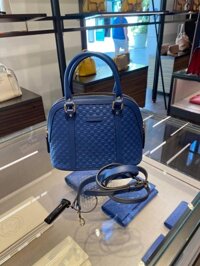 Túi Xách Nữ Gucci Dáng Hến Màu Xanh Dương Size Small