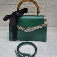 Túi Xách Nữ Gucci Green Leather Lilith Leather Top Handle Bag