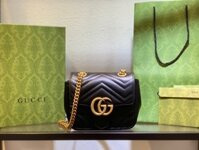 Túi Xách Nữ Gucci Marmont Rep 11 Cao Cấp Màu Đen 20cm