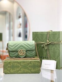 Túi Xách Nữ Gucci Marmont Siêu Cấp Màu Trái Bơ 22cm