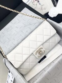 Túi Xách Nữ Hàng Hiệu Chanel Siêu Cấp Màu Trắng 25cm