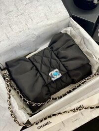 Túi Xách Nữ Hàng Hiệu Chanel Thắt Nơ Đen Like Auth 20cm