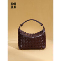 Túi xách nữ hàng hiệu thời trang túi xách tay giản dị dễ phối đồ họa tiết tươi mới Túi xách một bên vai túi dệt tay