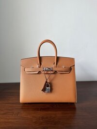 Túi Xách Nữ Hermes Birkin Epsom Replica 1:1 Màu Nâu 25cm