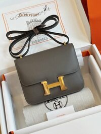 Túi Xách Nữ Hermes Constance Màu Xám Replica 11 Cao Cấp 19cm