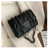 Túi xách nữ khóa đen HAMI da mềm