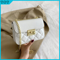 Túi xách nữ khóa miu, Túi xách nữ đeo chéo đeo vai vân trần trám thời trang cao cấp size 18cm