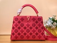 Túi Xách Nữ Louis Vuitton LV Capucines Replica 1:1 Màu Đỏ 27x18x9cm