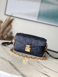 Túi Xách Nữ Louis Vuitton LV Metis Mini Siêu Cấp Logo Chìm Màu Đen 21.5×13.5x6cm