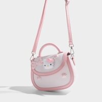 Túi xách nữ màu hồng chất da pu xinh xắn hellokitty đeo vai cầm tay mã t461