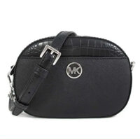 Túi Xách Nữ Michael Kors Jet Set Glam Oval Crossbody Black Bag