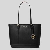 Túi Xách Nữ Michael Kors Jet Set Travel Large Logo Tote Black Bag