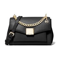 Túi Xách Nữ Michael Kors Lita Medium Leather Crossbody Bag Màu Đen