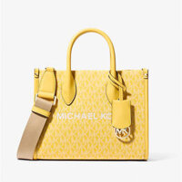 Túi Xách Nữ Michael Kors Mirella Signature Golden Yellow Logo Small Crossbody Bag