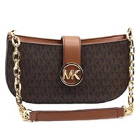 Túi Xách Nữ Michael Kors 35F2GNMC1B Carmen Pouchette Brown Màu Nâu Đen