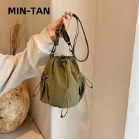 Túi xách nữ MIN-TAN, Túi đeo vai thời trang dây rút, Túi xách nữ thoải mái dung tích lớn