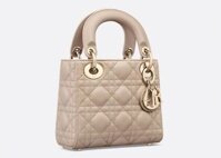 Túi xách nữ mini Lady Dior M0505ONGE M51U màu be size 17cm