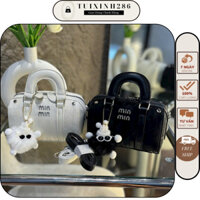 Túi xách nữ MinMin mới Sz 20 da bóng Tặng kèm móc Gấu như hình có dây đeo chéo. TT80.