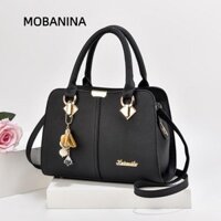 Túi xách nữ MOBANINA, Túi xách nữ sang trọng màu xám xám đen Túi xách nữ sang trọng, Túi đeo vai sức chứa lớn mềm mại dành cho nữ bé gái