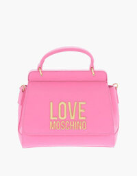 Túi Xách Nữ Moschino Love Faux Leather Mini Bag With Maxi Golden Plaque JC4102PP1GLI0 Pink