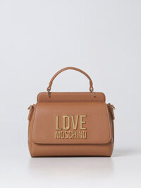 Túi Xách Nữ Moschino Love Faux Leather Mini Bag With Maxi Golden Plaque JC4102PP1GLI0 Brown