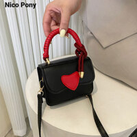 Túi xách nữ Nico Pony love mini mới kết cấu cao cấp túi đeo chéo nhỏ phổ biến
