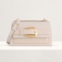 Túi Xách Nữ Pedro Buckled Croc-Effect Shoulder Bag PW2-75060043 Màu Trắng