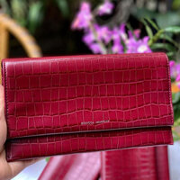 Túi Xách Nữ Rebecca Minkoff Wallet Clutch (Pinot Noir) Handbags red leather