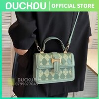 túi xách nữ 💖SALE💖 túi xách nữ kẻ sọc caro cao cấp đeo chéo nữ basic túi xách nữ vuông đeo vai DUU779