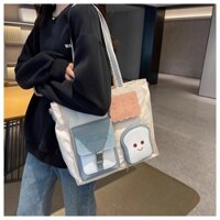 túi xách nữ 💖SALEHOT💖 túi xách nữ họa tiết bánh mì màu xanh icon bánh mì cute NAK7875