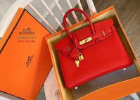 Túi xách nữ siêu phẩm Hermes Birkin Togo Red màu đỏ