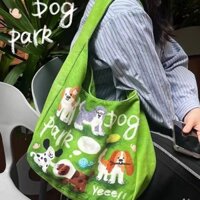 Túi xách nữ sinh viên đi lại Túi vải dung tích lớn